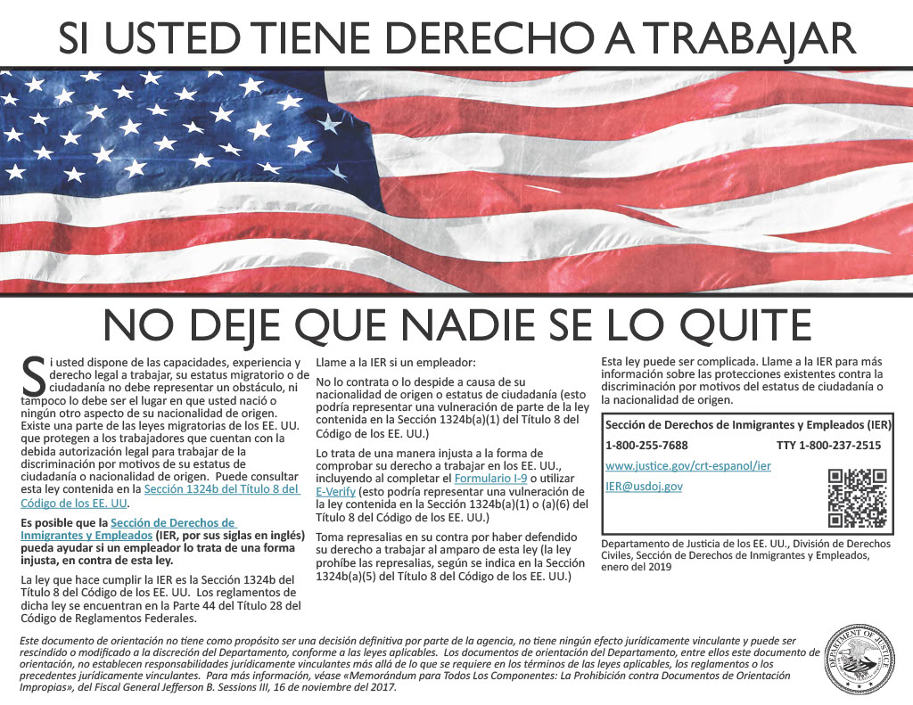 Equal Opportunity Spanish