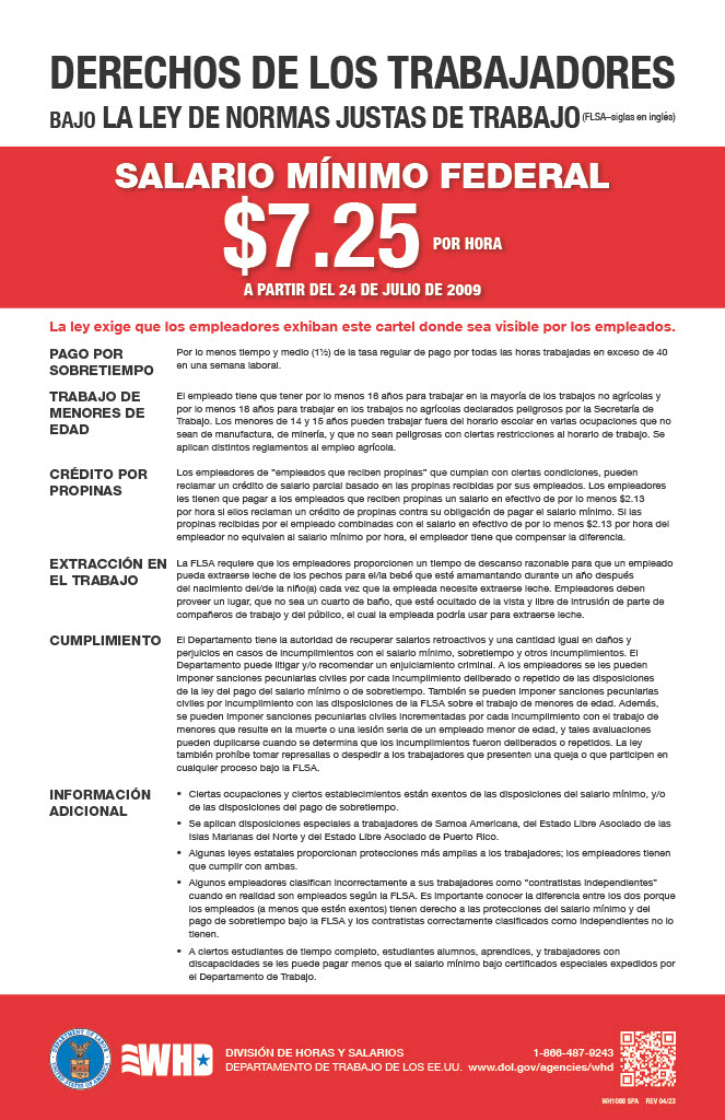 Spanish - Employer Rights Under the Fair Labor Standards Act