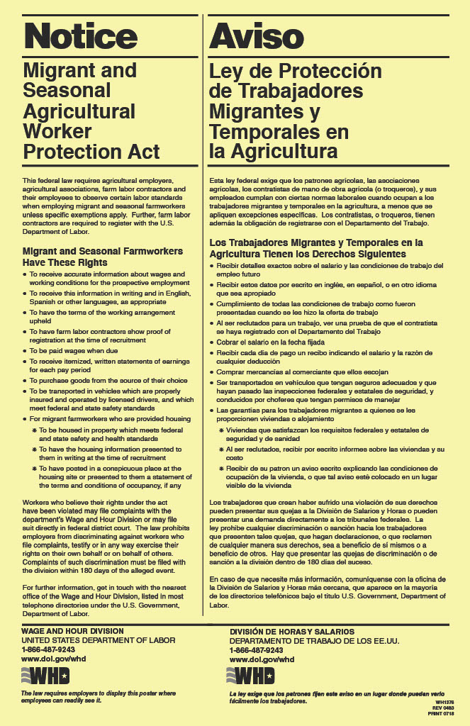 Migrant and Seasonal Agricultural Worker Protection Act