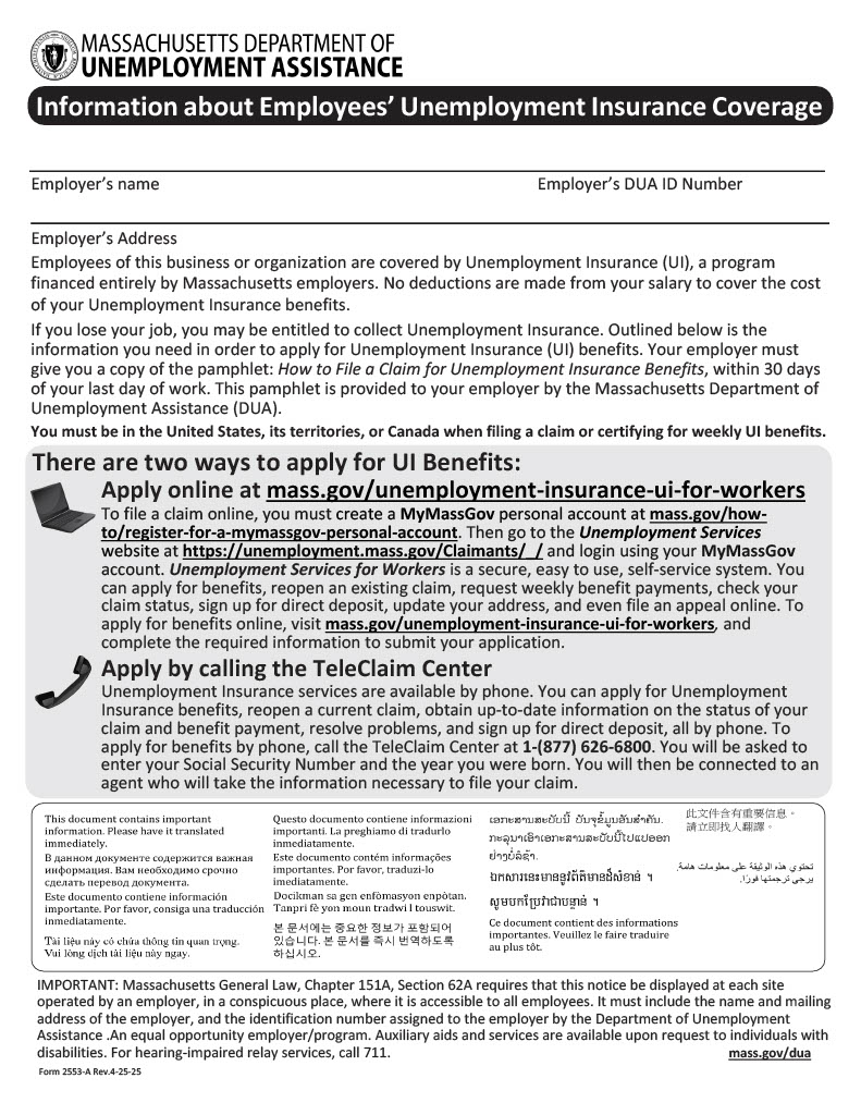 Information About Employees Unemployment Insurance