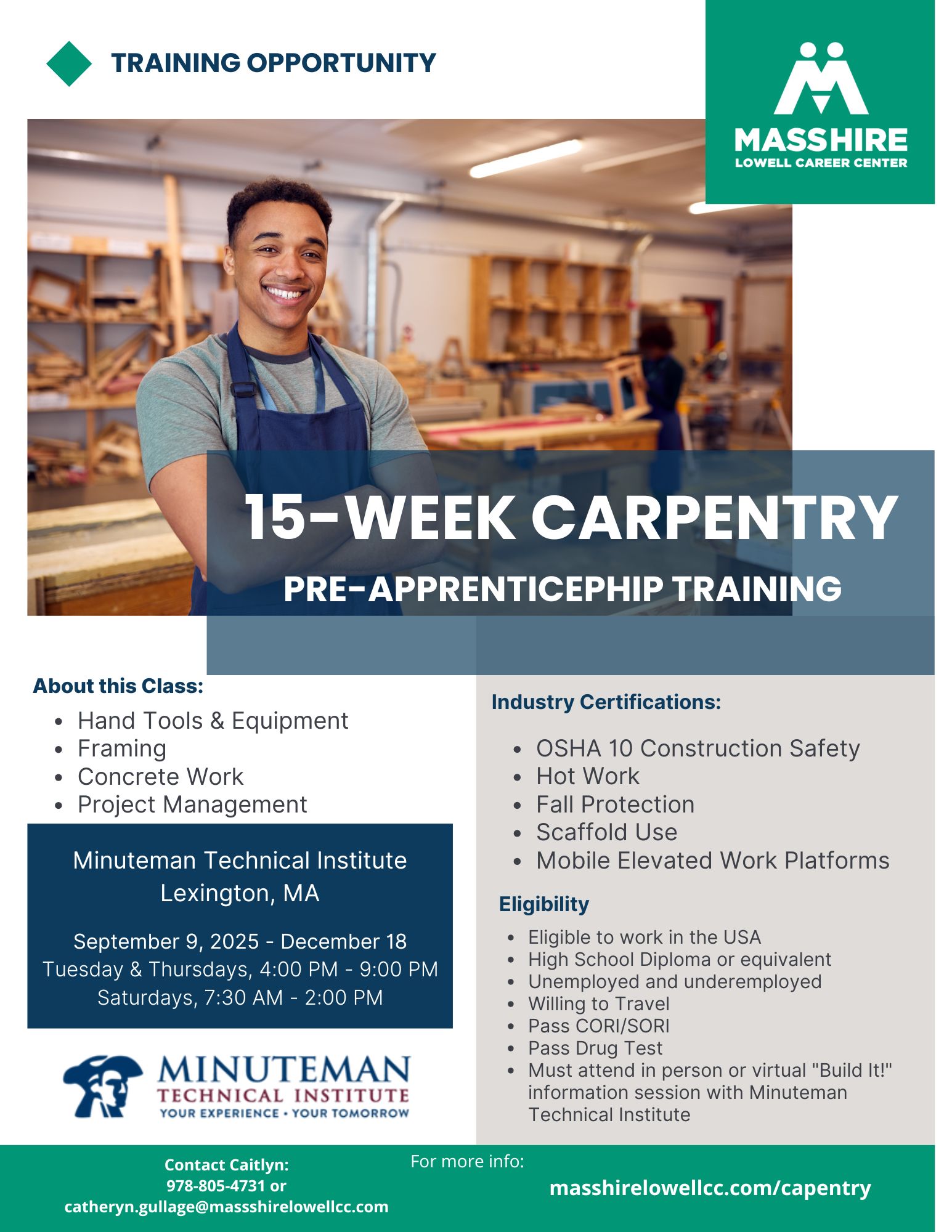 Minuteman Carpentry (September 25)