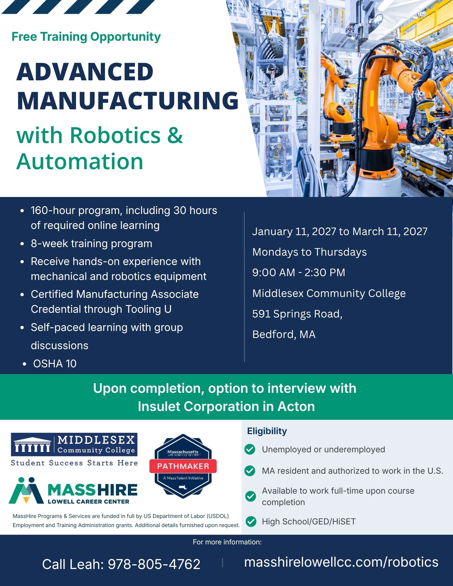 Advanced Manufacturing Robotics Training