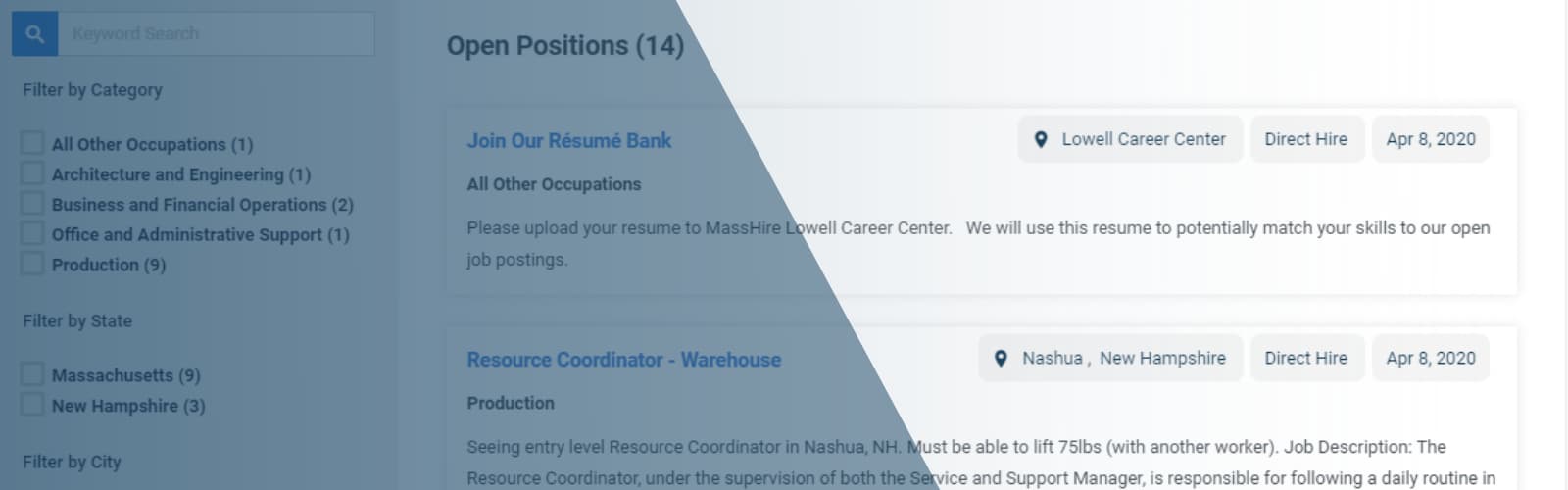 jobs MassHire Lowell Career Center